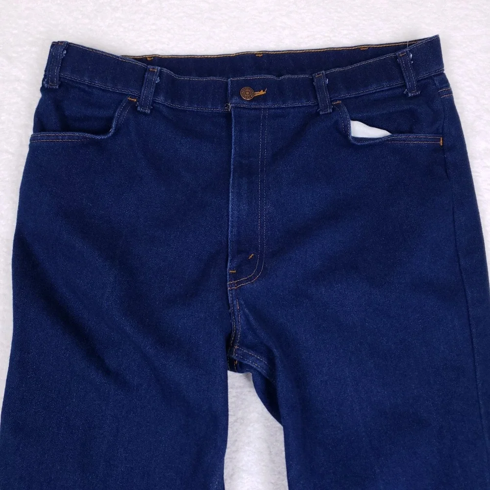 Vintage Levis With A Skosh‎ More Room Jeans W37 L33 USA Dark Wash 90s Fit